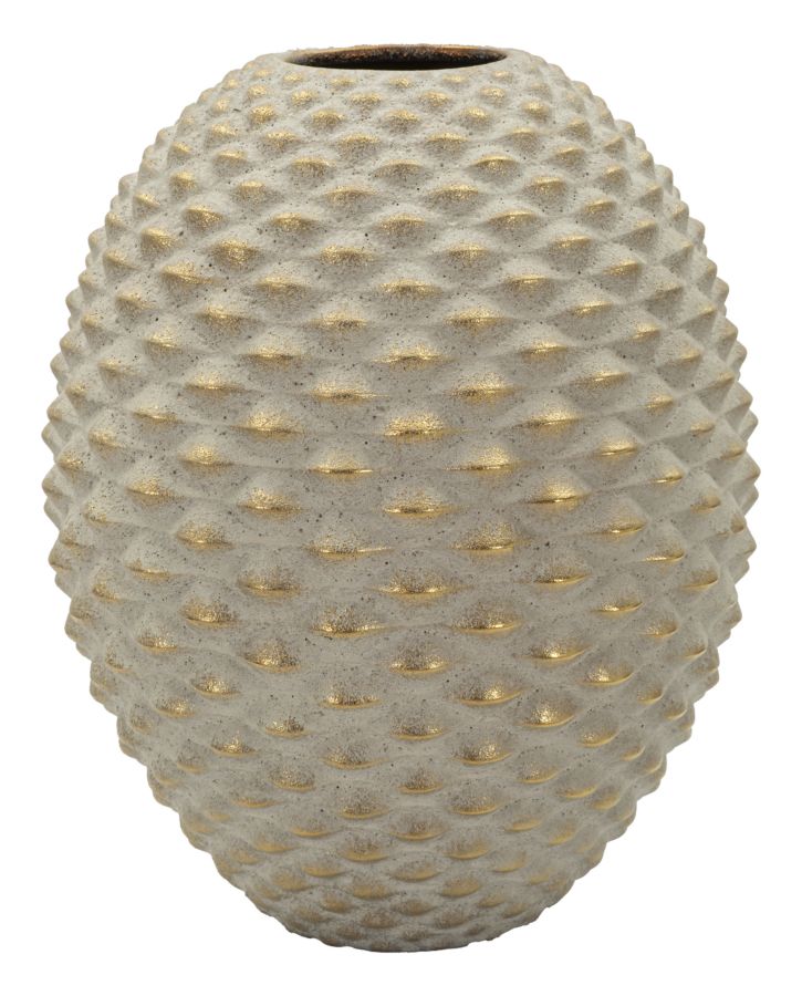 Blumenvase Pepitas Grau Gold 36 cm