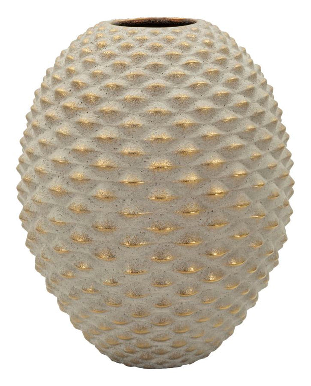 Blumenvase Pepitas Grau Gold 36 cm