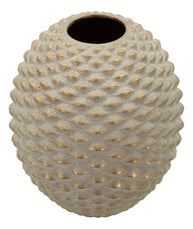Blumenvase Pepitas Grau Gold 36 cm