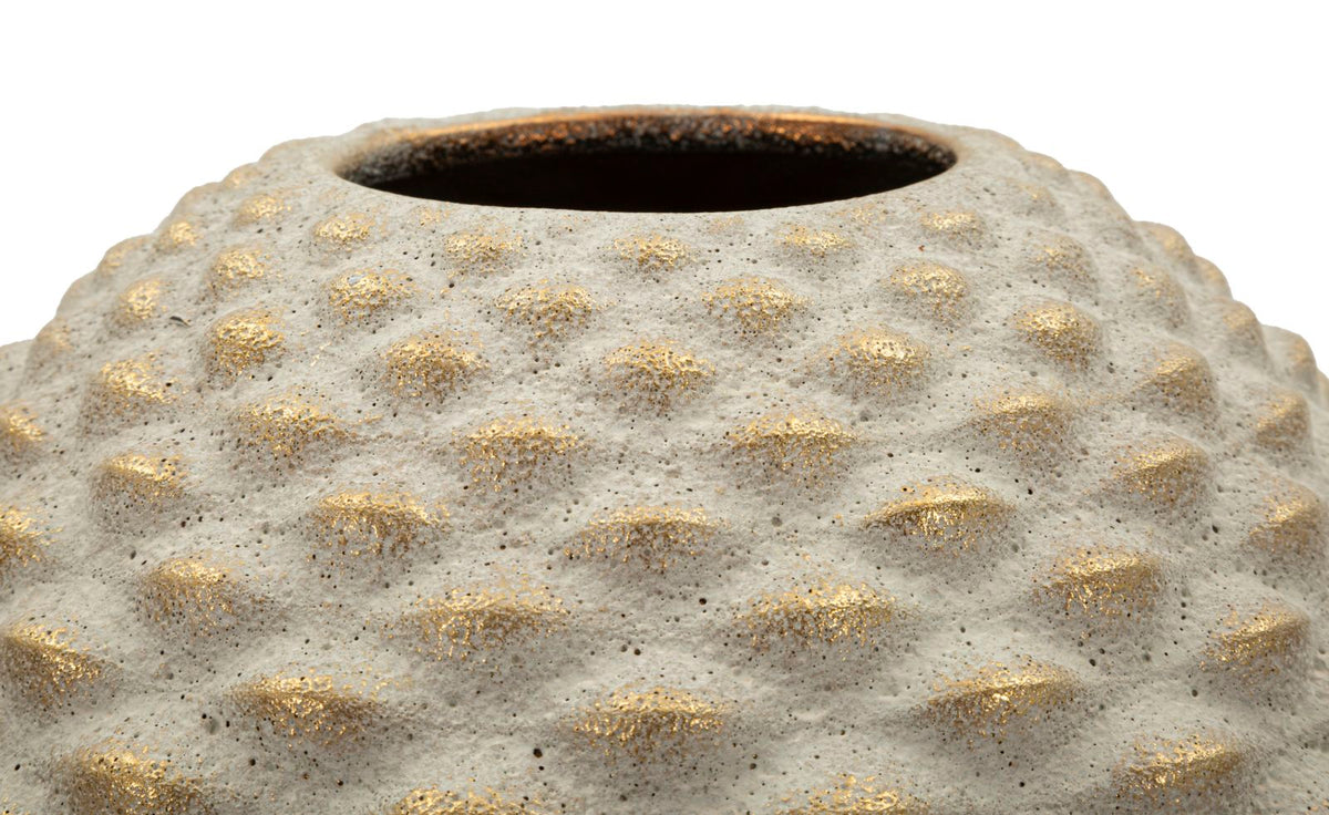 Blumenvase Pepitas Grau Gold 36 cm