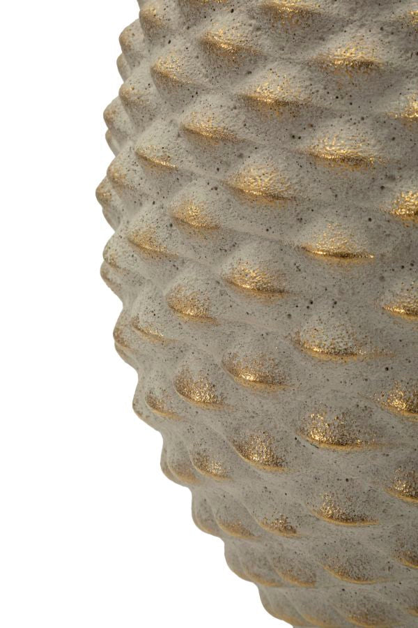 Blumenvase Pepitas Grau Gold 36 cm