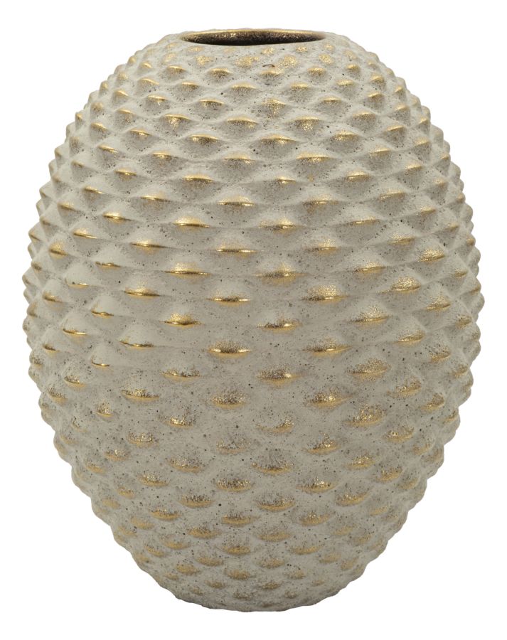 Blumenvase Pepitas Grau Gold 28,5 cm