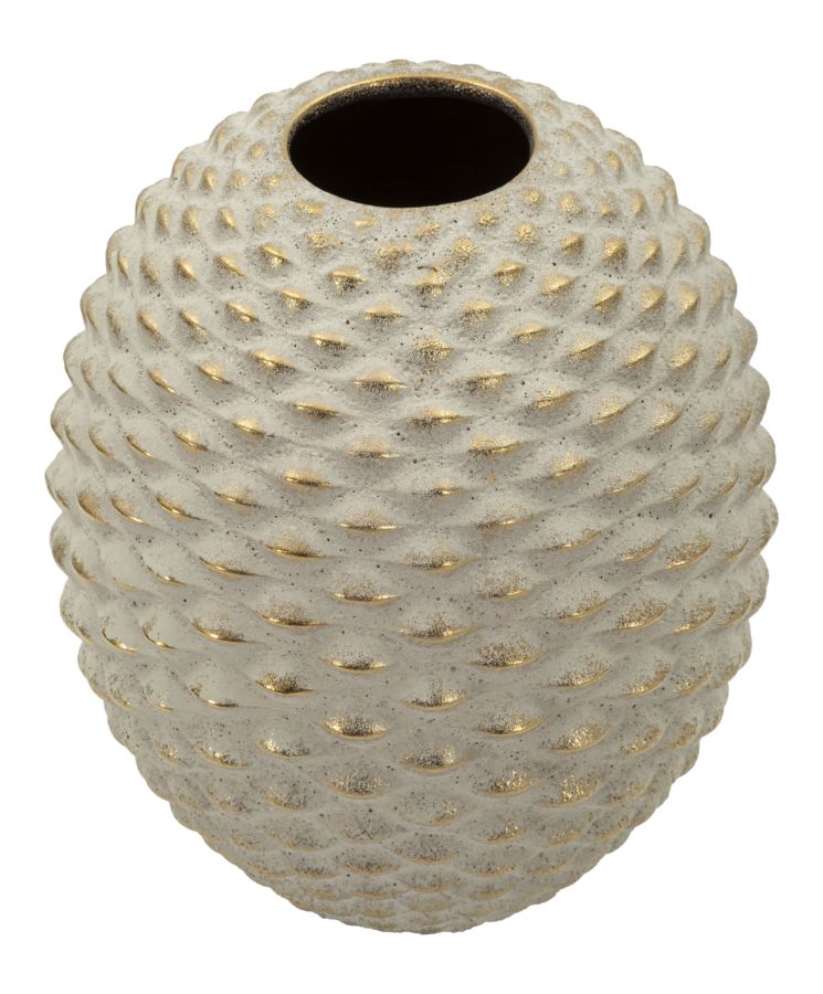 Blumenvase Pepitas Grau Gold 28,5 cm