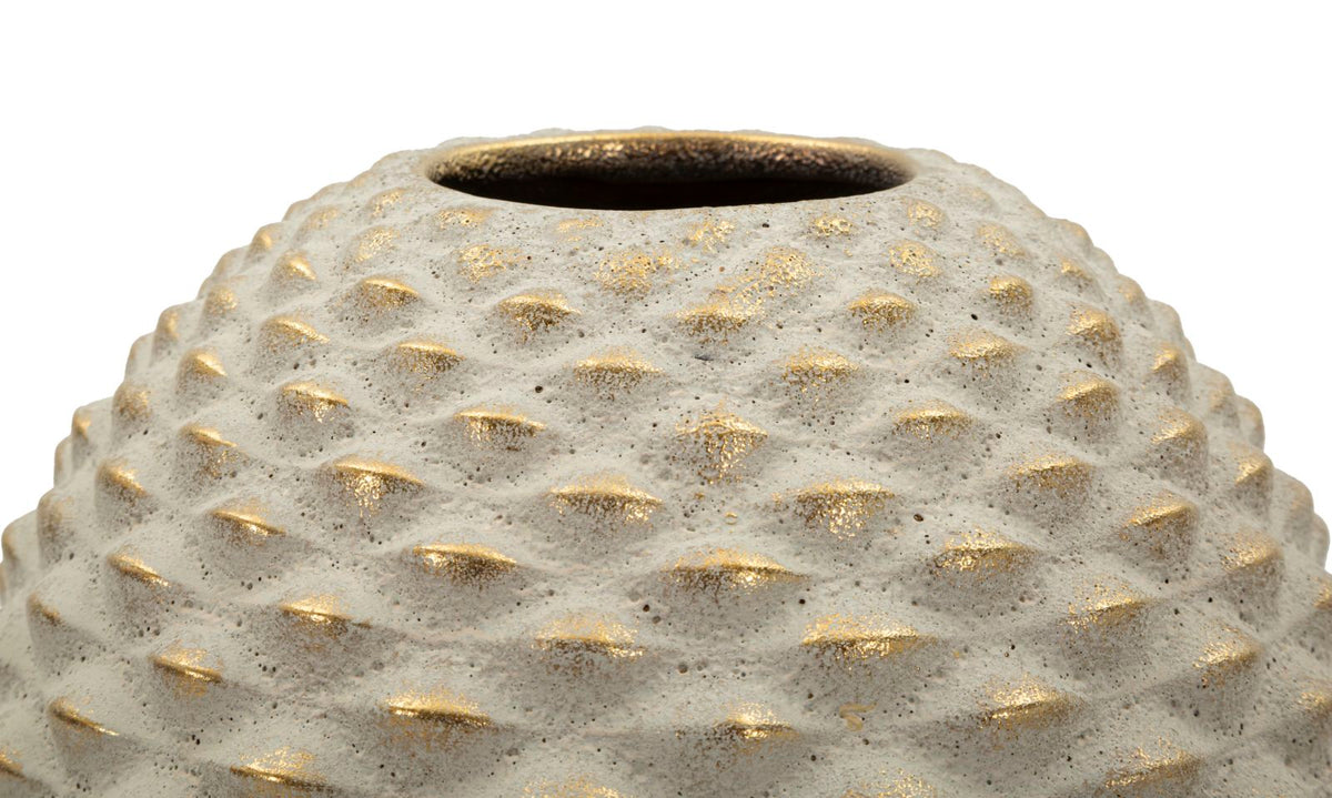 Blumenvase Pepitas Grau Gold 28,5 cm
