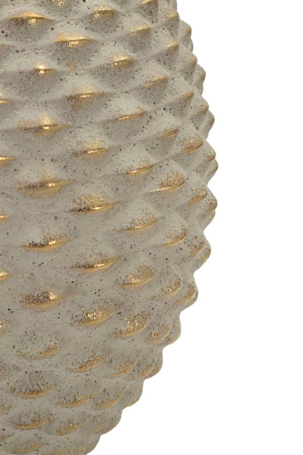 Blumenvase Pepitas Grau Gold 28,5 cm