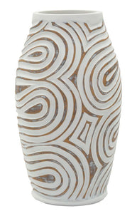 Vase Oblix Spirale Weiß – Blumenvase Deko