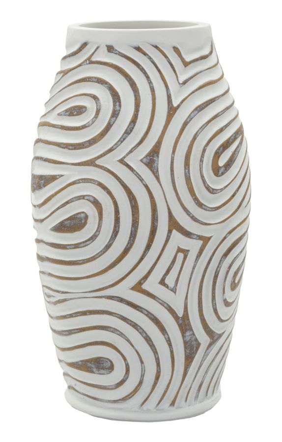 Vase Oblix Spirale Weiß – Blumenvase Deko