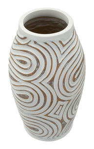 Vase Oblix Spirale Weiß – Blumenvase Deko
