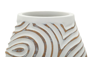 Vase Oblix Spirale Weiß – Blumenvase Deko