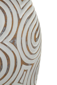 Vase Oblix Spirale Weiß – Blumenvase Deko