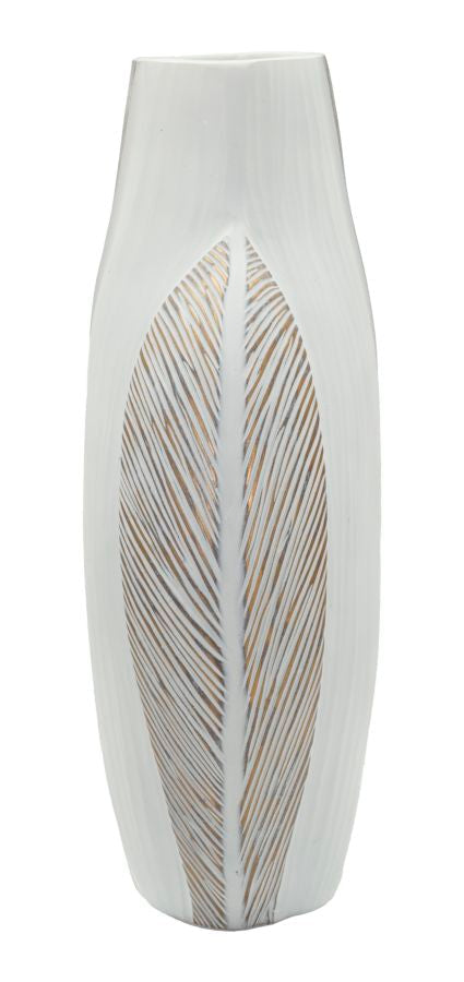 Vase Ho Chi Minh Wellen Weiß Groß – Blumenvase Deko