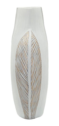 Vase Ho Chi Minh Wellen Weiß Groß – Blumenvase Deko
