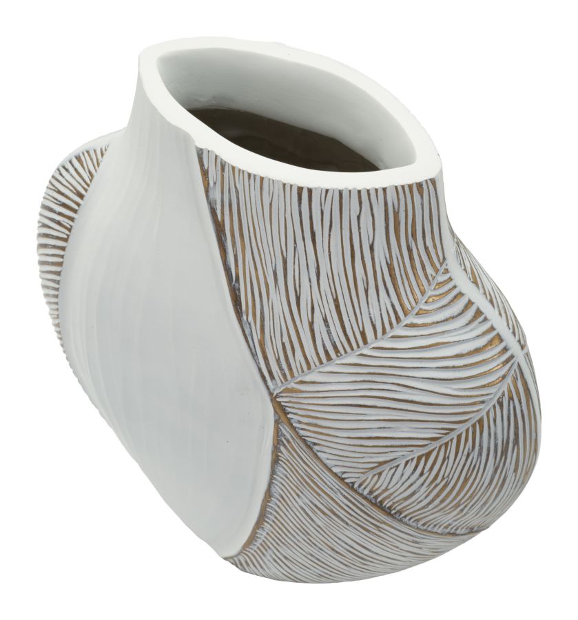 Vase Ho Chi Minh Wellen Weiß Klein – Blumenvase Deko