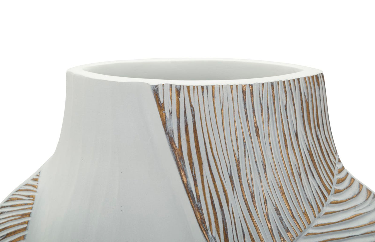 Vase Ho Chi Minh Wellen Weiß Klein – Blumenvase Deko
