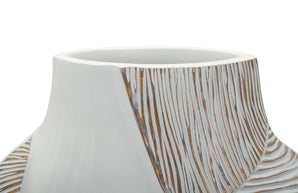 Vase Ho Chi Minh Wellen Weiß Klein – Blumenvase Deko