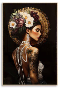 Wandbild Orient Floral 92 cm – Leinwandbild Deko