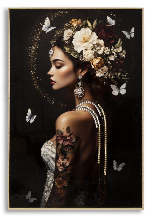 Wandbild Frau 92 cm – Leinwandbild Deko