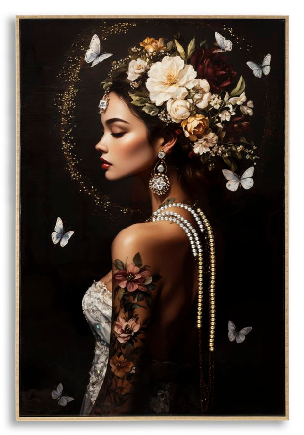 Wandbild Frau 92 cm – Leinwandbild Deko