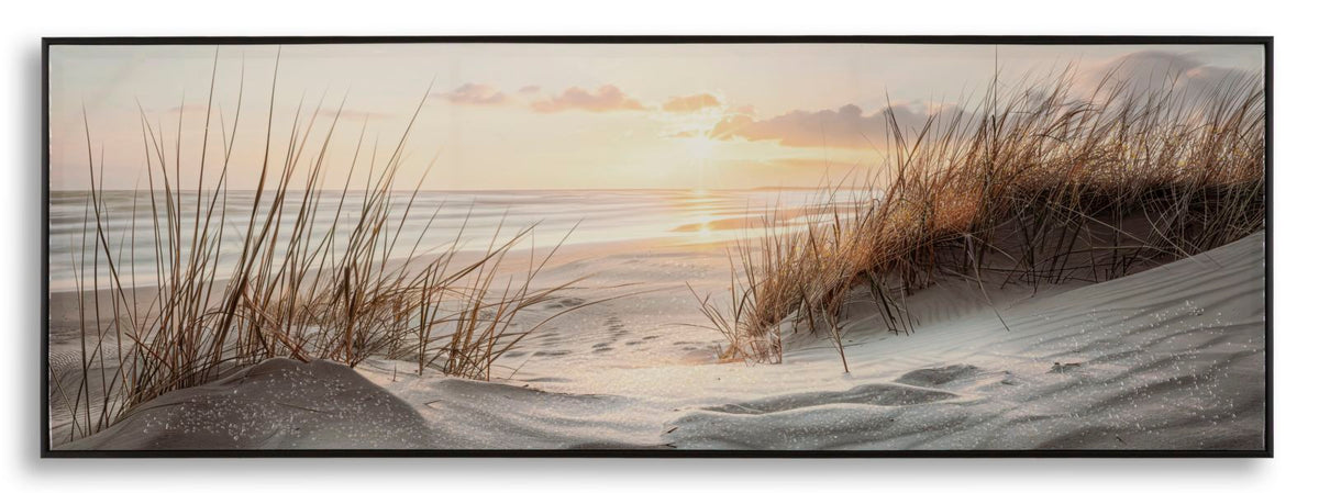 Wandbild Strand Meer 52 cm A – Leinwandbild Deko