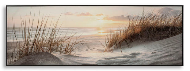 Wandbild Strand Meer 52 cm A – Leinwandbild Deko
