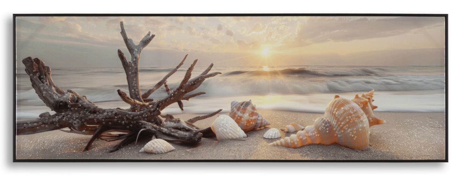 Wandbild Strand Meer 52 cm B – Leinwandbild Deko