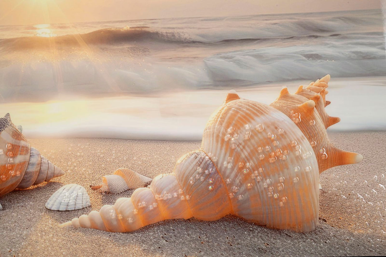 Wandbild Strand Meer 52 cm B – Leinwandbild Deko