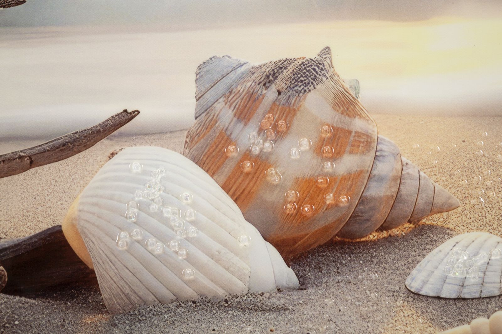 Wandbild Strand Meer 52 cm B – Leinwandbild Deko