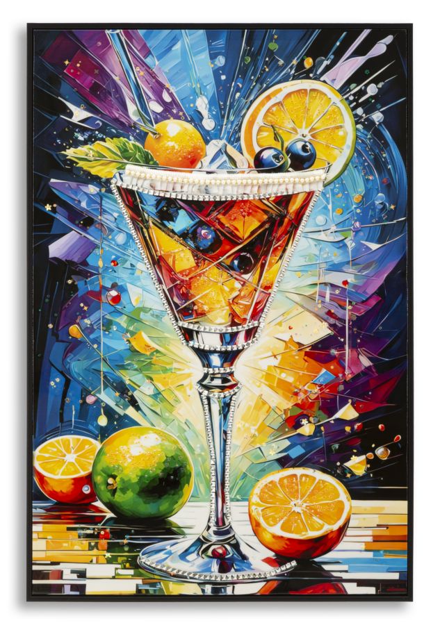 Wandbild Cocktail 92 cm – Leinwandbild Deko