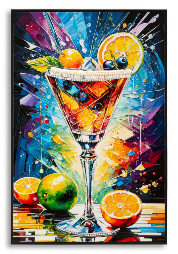 Wandbild Cocktail 92 cm – Leinwandbild Deko