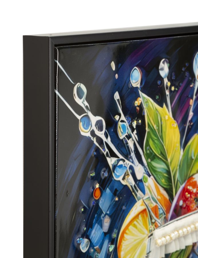Wandbild Cocktail Linien 92 cm – Leinwandbild Deko