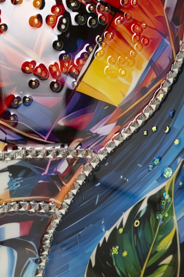 Wandbild Cocktail Linien 92 cm – Leinwandbild Deko
