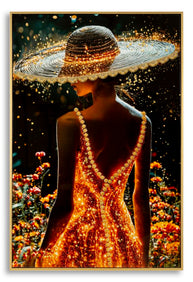 Wandbild Frau 92 cm B – Leinwandbild Deko