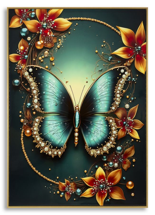 Wandbild Schmetterling 100 cm A – Leinwandbild Deko