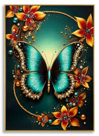 Wandbild Schmetterling 100 cm A – Leinwandbild Deko