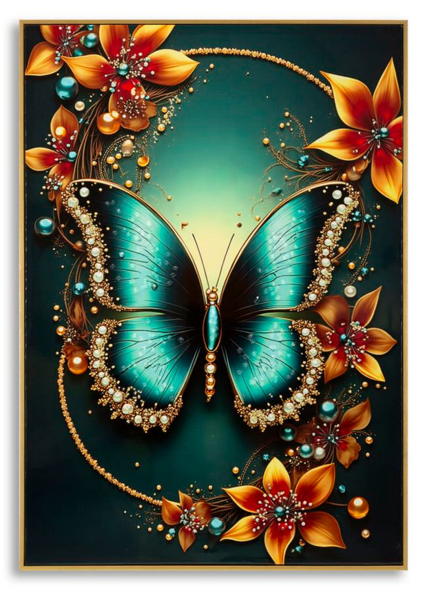 Wandbild Schmetterling 100 cm A – Leinwandbild Deko