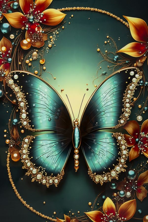 Wandbild Schmetterling 100 cm A – Leinwandbild Deko