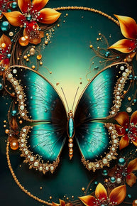 Wandbild Schmetterling 100 cm A – Leinwandbild Deko