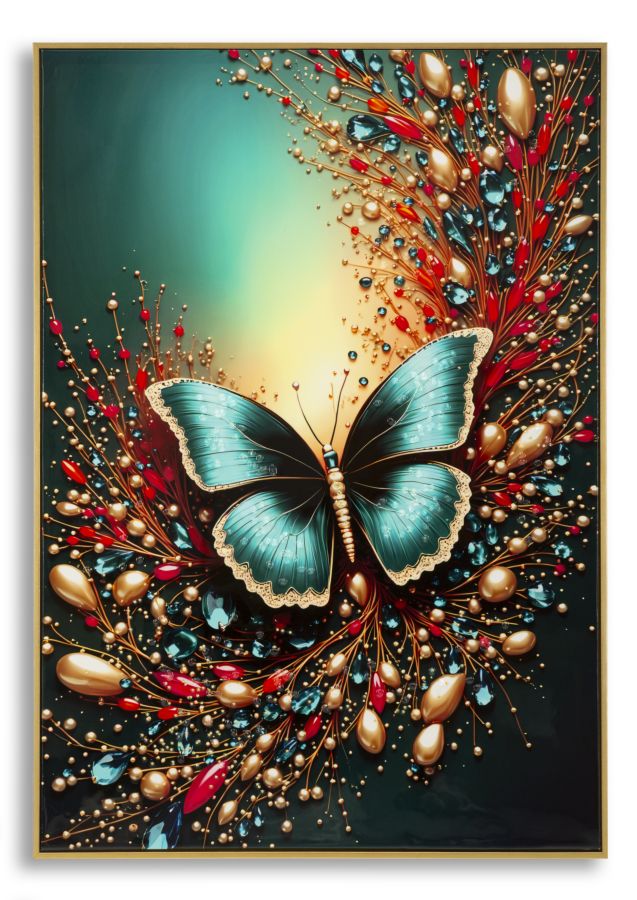 Wandbild Schmetterling 100 cm B – Leinwandbild Deko