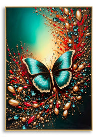 Wandbild Schmetterling 100 cm B – Leinwandbild Deko