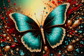 Wandbild Schmetterling 100 cm B – Leinwandbild Deko