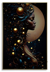LED-Bild Frauenportrait Minerva Bunt A – Leinwandbild Deko