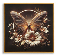 LED-Bild Schmetterling 50 cm – Leinwandbild Deko