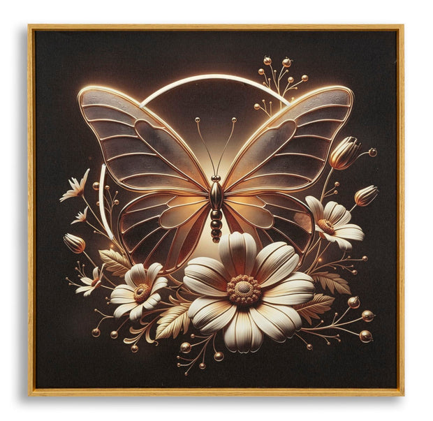 LED-Bild Schmetterling 50 cm – Leinwandbild Deko