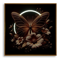 LED-Bild Schmetterling 50 cm – Leinwandbild Deko