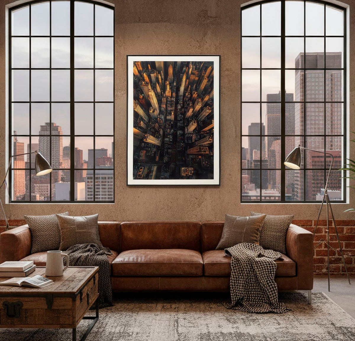 Wandbild Stadt 102 cm – Leinwandbild Deko