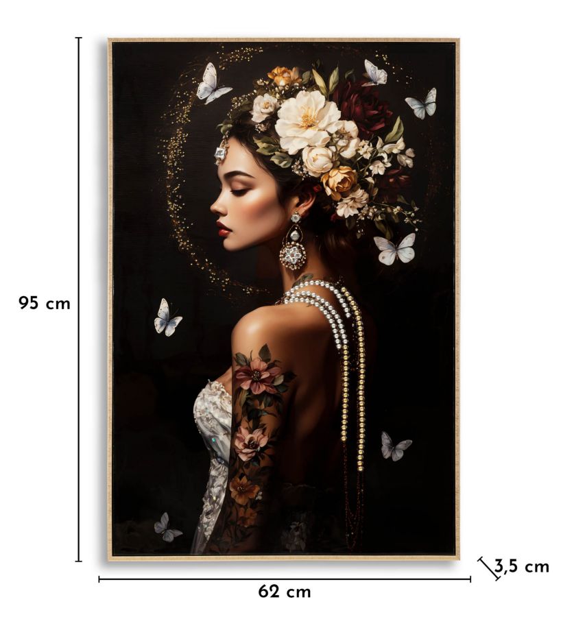 Wandbild Frau 92 cm – Leinwandbild Deko