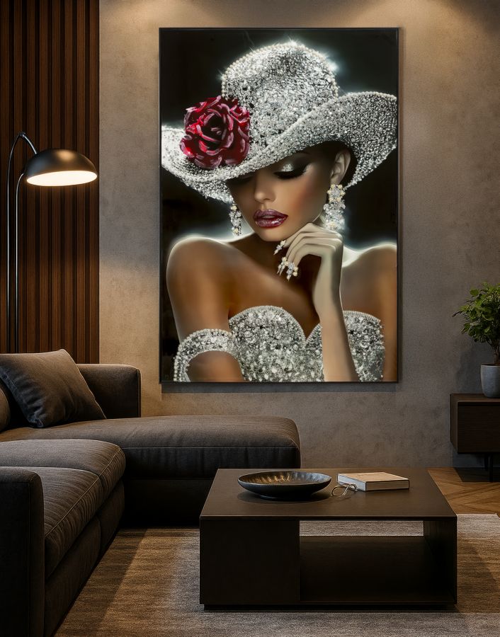 Wandbild Frau 152 cm – Leinwandbild Deko