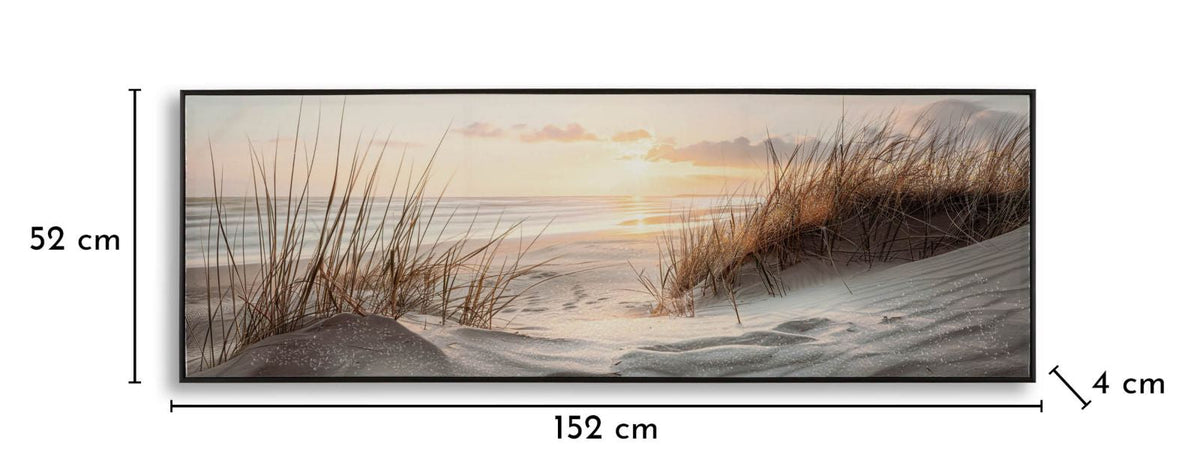 Wandbild Strand Meer 52 cm A – Leinwandbild Deko