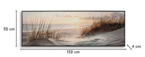 Wandbild Strand Meer 52 cm A – Leinwandbild Deko