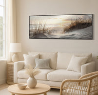 Wandbild Strand Meer 52 cm A – Leinwandbild Deko